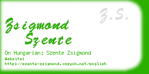 zsigmond szente business card